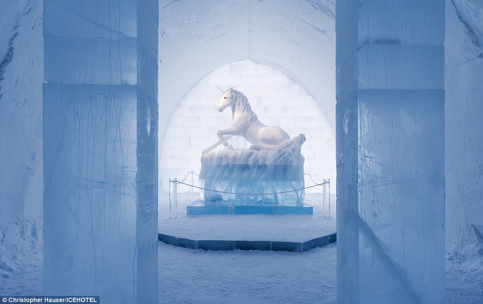 自主设计仅能住数月 瑞典推高端冰雪旅馆如梦如幻