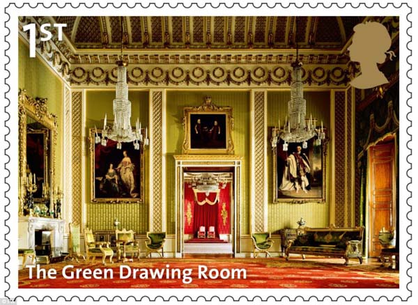 英国发行超炫目邮票 尽展白金汉宫历史变迁（组图）