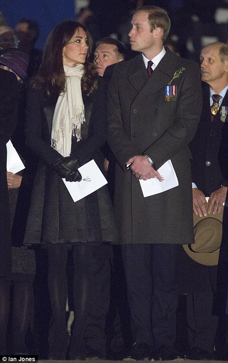 威廉夫妇出席澳新军团日纪念活动 黎明现身出人意料