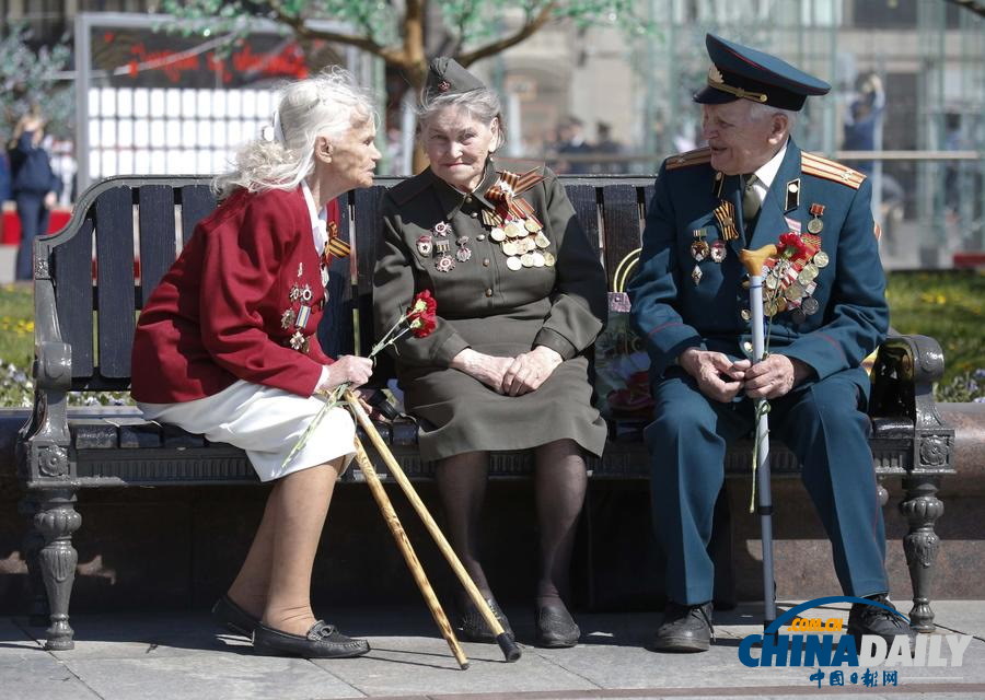 俄罗斯庆祝胜利日 组图领略二战老兵风采