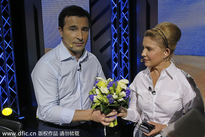 乌克兰总统选举电视辩论举行 季莫申科优雅亮相