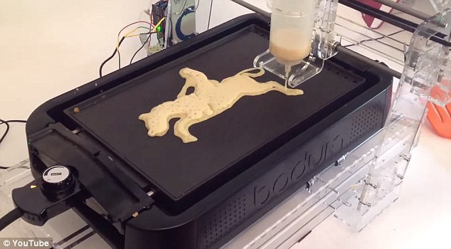 挪威爱心父亲研制3D煎饼打印机