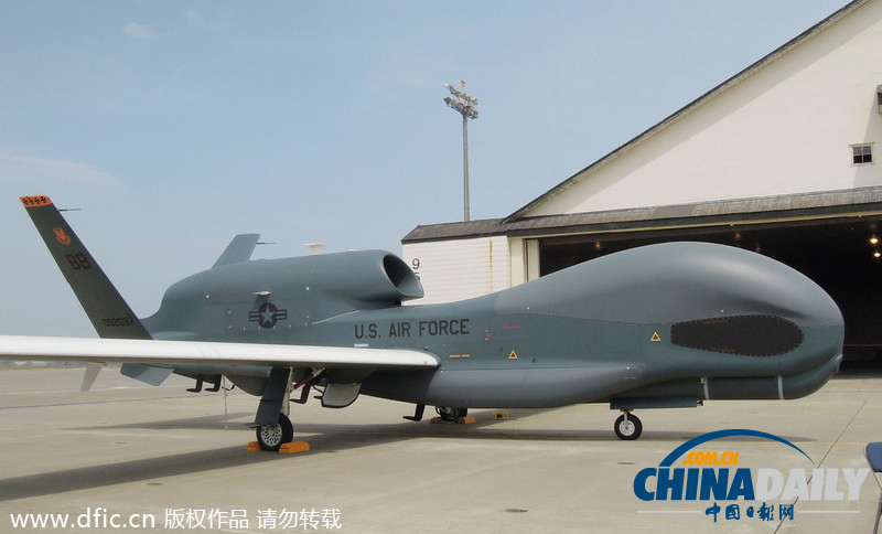美国“全球鹰”无人机首次部署日本 加强侦察朝鲜