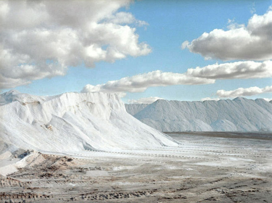 澳摄影师拍盐矿震撼美景似白色沙漠