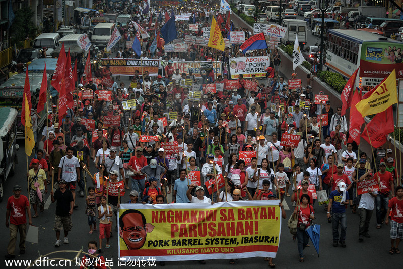 菲律宾“猪肉桶”弊案波及半数议员 民众集会反贪腐
