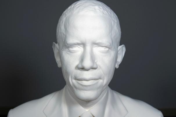 美打造奥巴马3D肖像　系在任总统首例