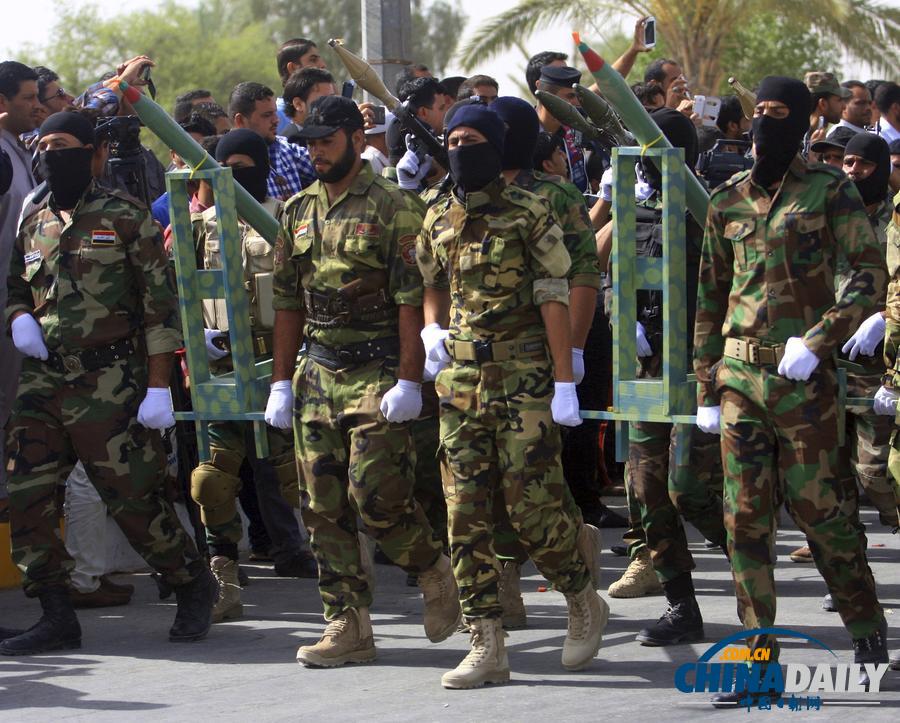 伊拉克什叶派民兵武装在“迈赫迪军”多地阅兵