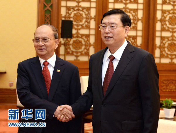 张德江会见缅甸总统吴登盛