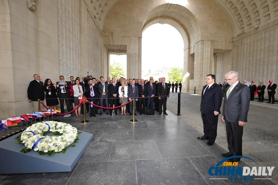 欧盟领导人参加第一次世界大战百年纪念活动