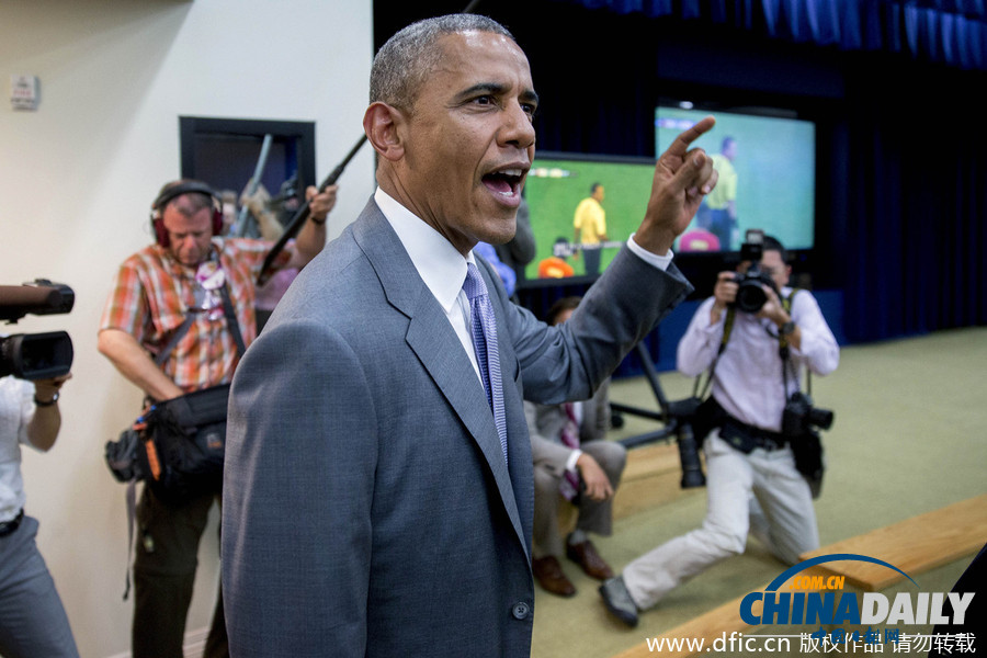 奥巴马率白宫员工集体观看世界杯 发推特力挺美国