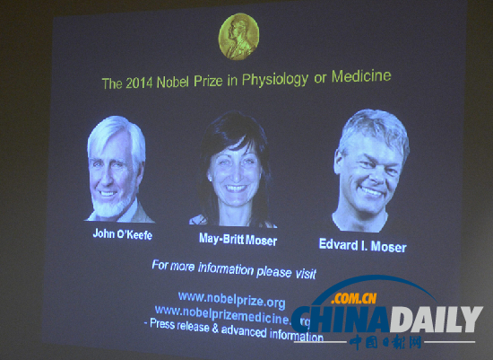 三名科学家凭借大脑GPS获诺贝尔生理学或医学奖