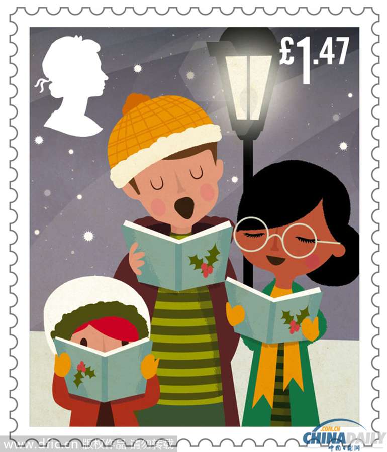 萌萌哒：英国皇家邮政推出2014圣诞邮票