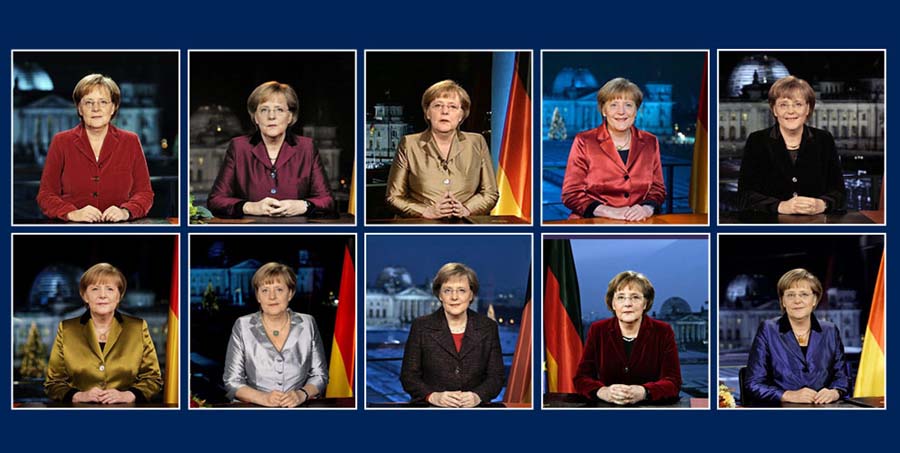 盘点德国总理默克尔历次新年讲话上镜形象