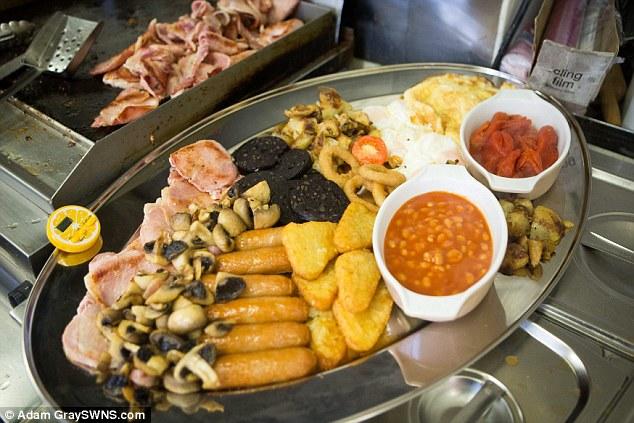 英咖啡厅推出高热量巨型早餐 内含59种食物