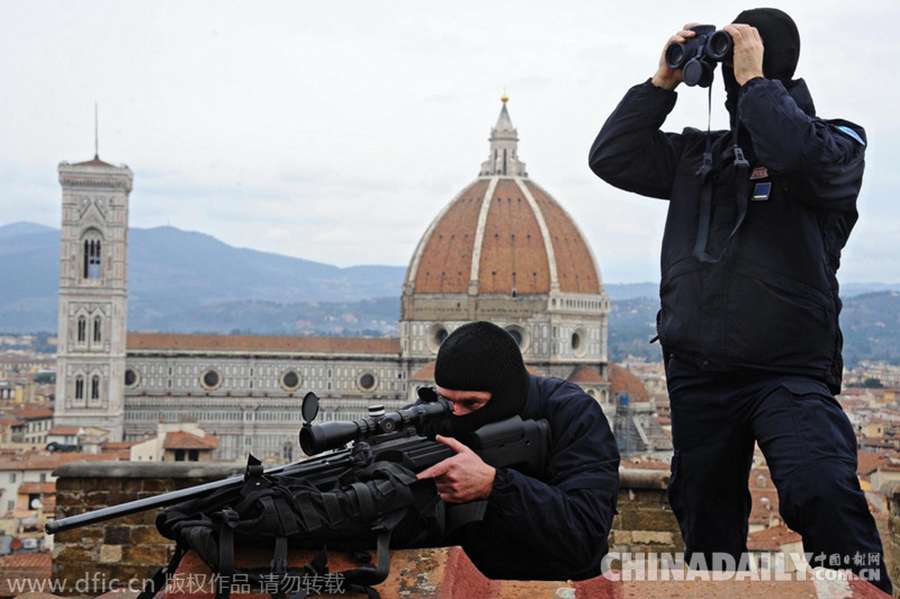 意德总理于佛罗伦萨举行会谈 警方安排狙击手加强安保