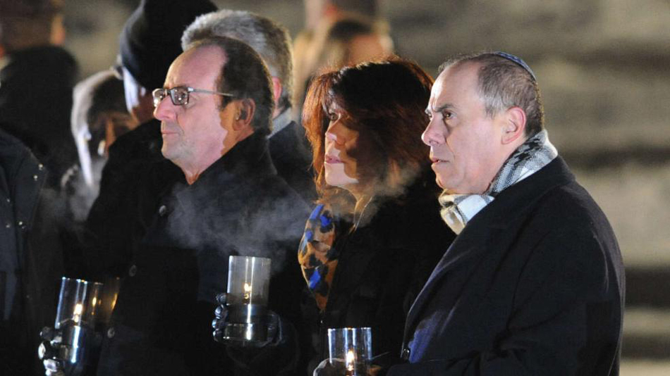 多国政要在奥斯维辛点燃蜡烛纪念遇难者