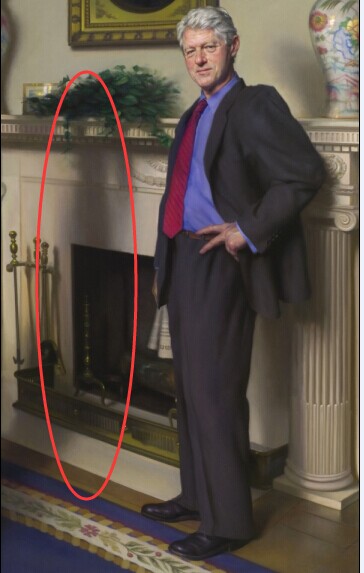 画家作克林顿肖像暗藏玄机 “莱温斯基”隐匿其中（图）