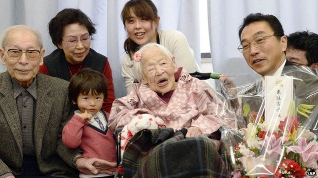 日本老太喜迎117岁生日 系世界最长寿老人