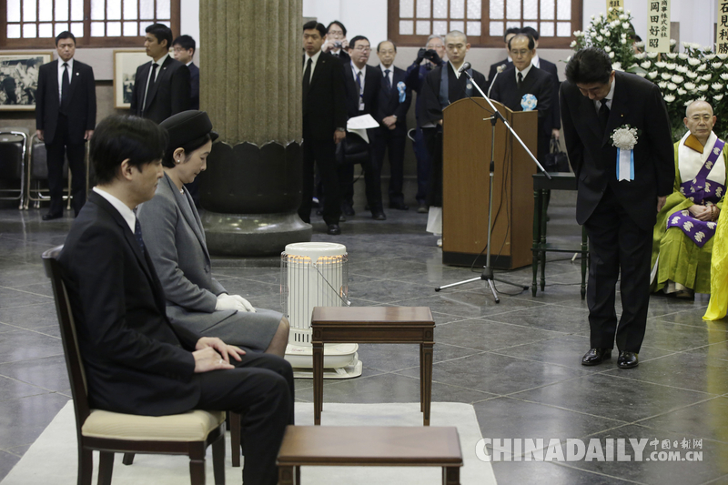 日本纪念东京大轰炸70周年 首相安倍出席仪式