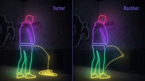 德国用防水涂料防随地小便 对墙撒尿会反弹溅到脚(图)