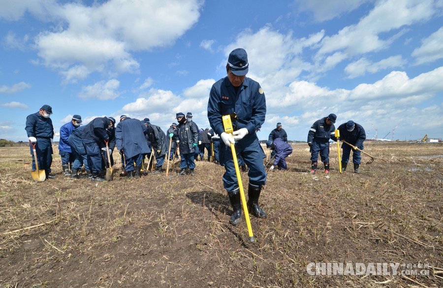 日本大地震4周年：失踪人员搜寻工作持续进行 