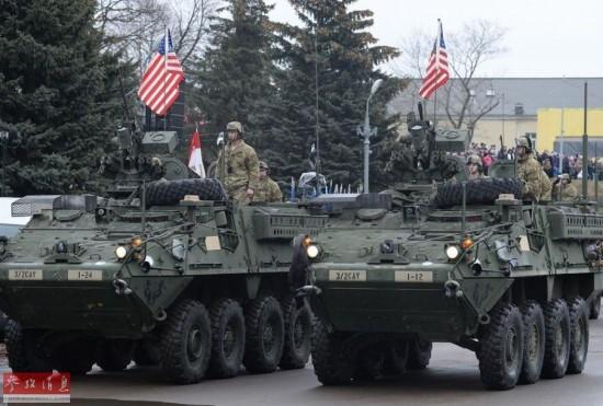 美军装甲部队将穿欧洲6国 部署地距俄边境270米