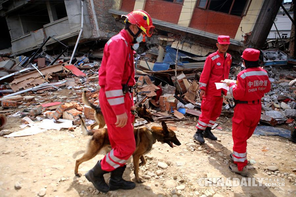 中国国际救援队在尼泊尔重点展开防疫工作