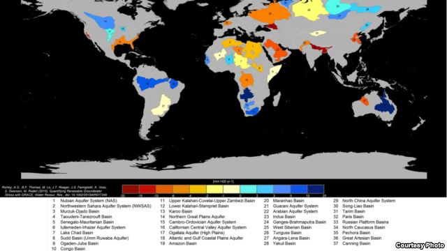 全球主要地下含水层下降速度惊人 包括中国、印度等地