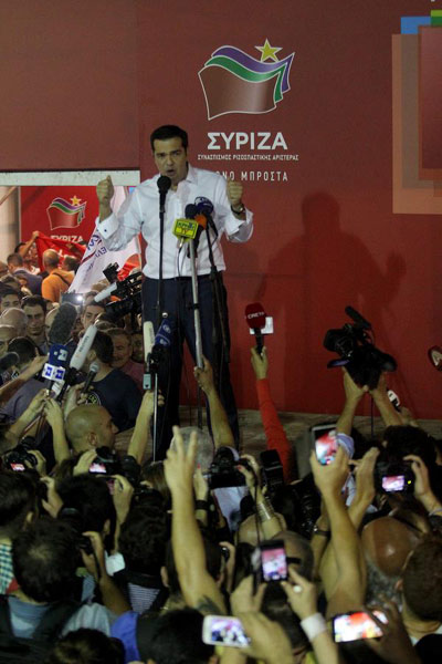 希腊议会选举：齐普拉斯领导的激进左翼联盟党获胜