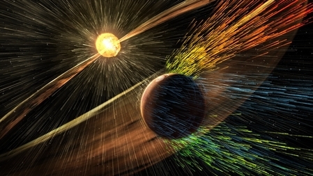 NASA：太阳风吹走火星大气层 导致气候变化