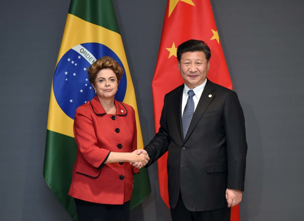 习近平会见巴西总统罗塞夫