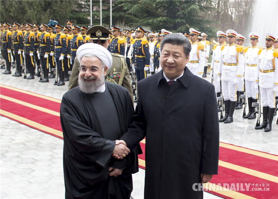 习近平同伊朗总统鲁哈尼举行会谈（图）