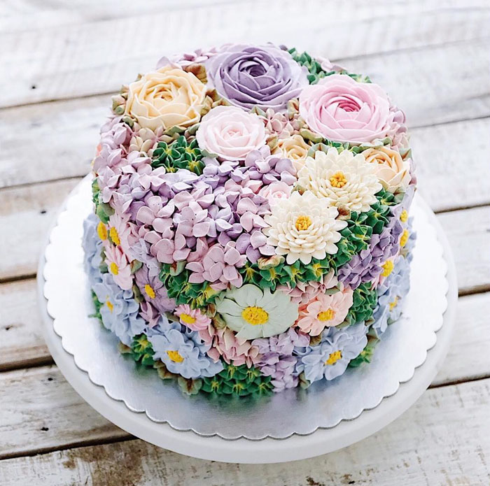 世界各地糕点师制作花朵蛋糕繁花似锦迎春天组图