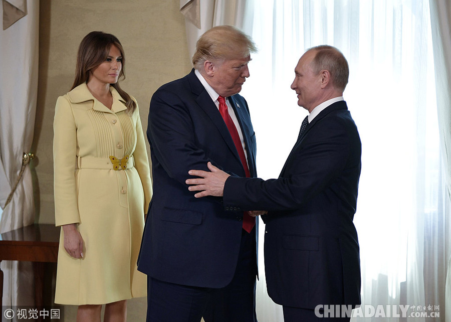 美国总统特朗普会晤俄罗斯总统普京