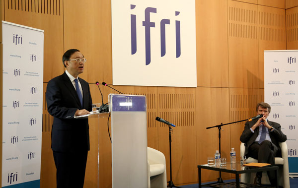 中国发展和中欧合作为世界注入正能量——杨洁篪在法国国际关系研究院演讲