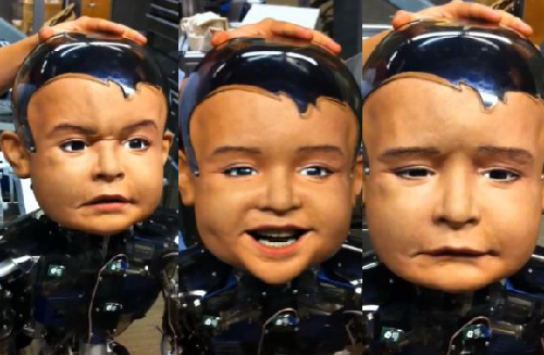 美国大学研发出机器人宝宝 表情逼真似婴儿