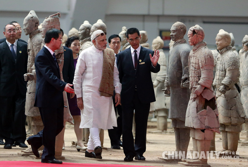 印度总理莫迪参观兵马俑